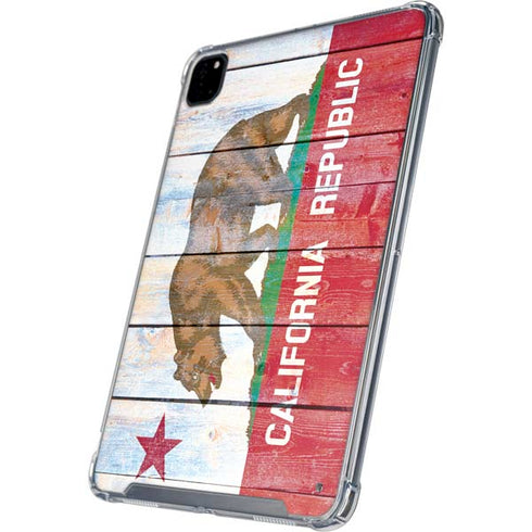 California Flag Light Wood iPad Pro 12.9in (2020) Clear Case